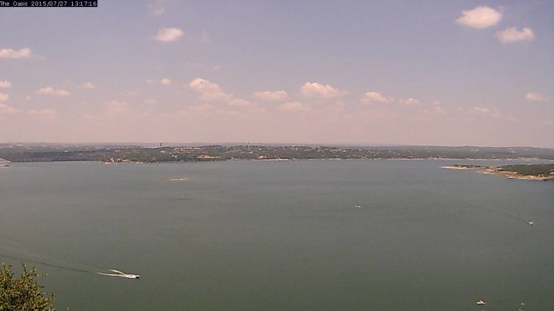Lake Travis webcam, July 27, 2015 12:25 PM CT