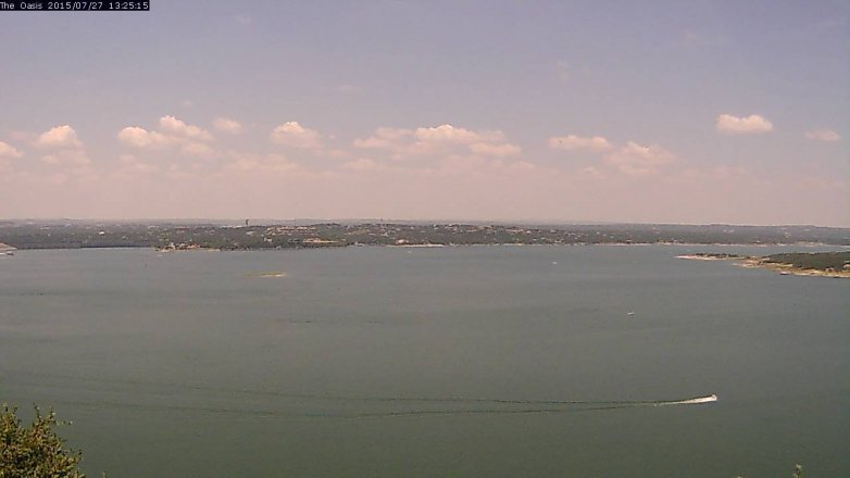 Lake Travis webcam, July 27, 2015 12:30 PM CT