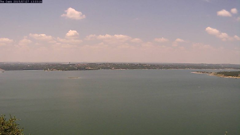 Lake Travis webcam, July 27, 2015 12:40 PM CT