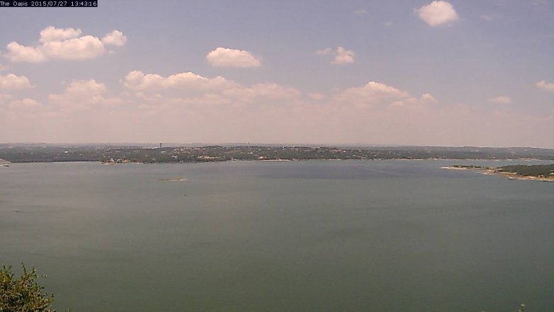 Lake Travis webcam, July 27, 2015 12:50 PM CT