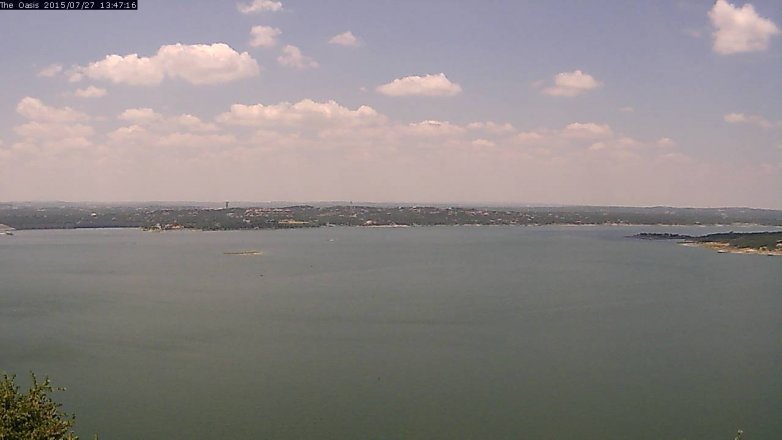 Lake Travis webcam, July 27, 2015 12:55 PM CT