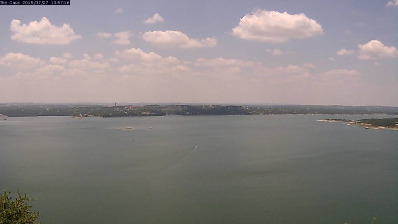 Lake Travis webcam, July 27, 2015 1:05 PM CT