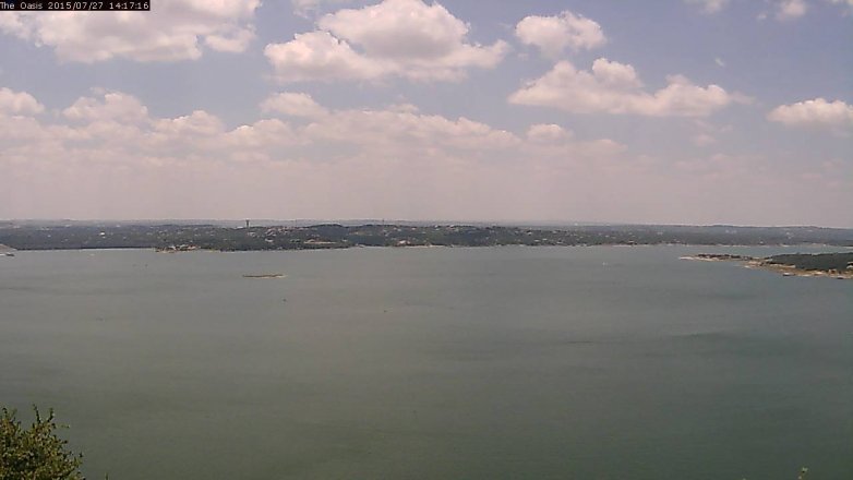 Lake Travis webcam, July 27, 2015 1:25 PM CT