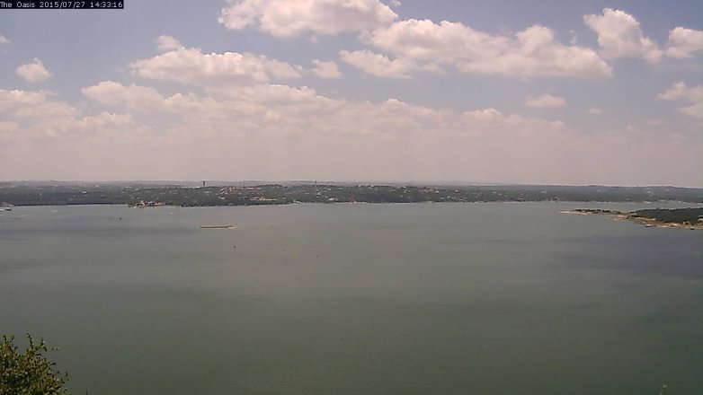 Lake Travis webcam, July 27, 2015 1:40 PM CT