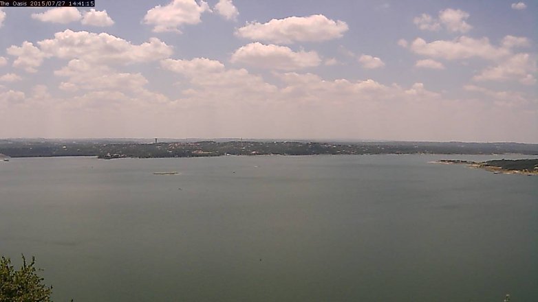 Lake Travis webcam, July 27, 2015 1:45 PM CT