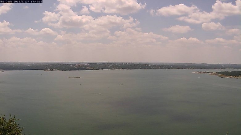 Lake Travis webcam, July 27, 2015 1:55 PM CT