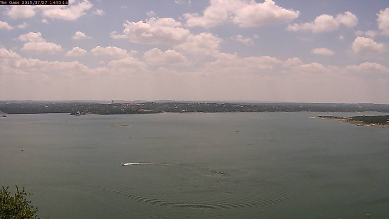Lake Travis webcam, July 27, 2015 2:00 PM CT
