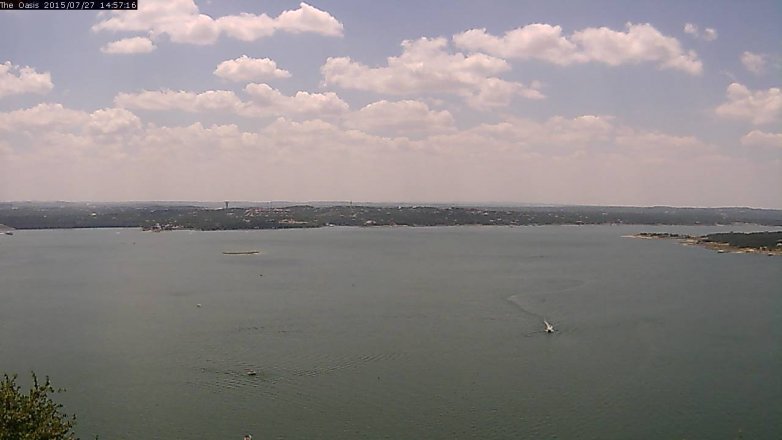 Lake Travis webcam, July 27, 2015 2:05 PM CT