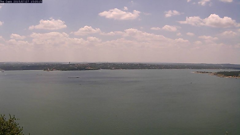 Lake Travis webcam, July 27, 2015 2:10 PM CT