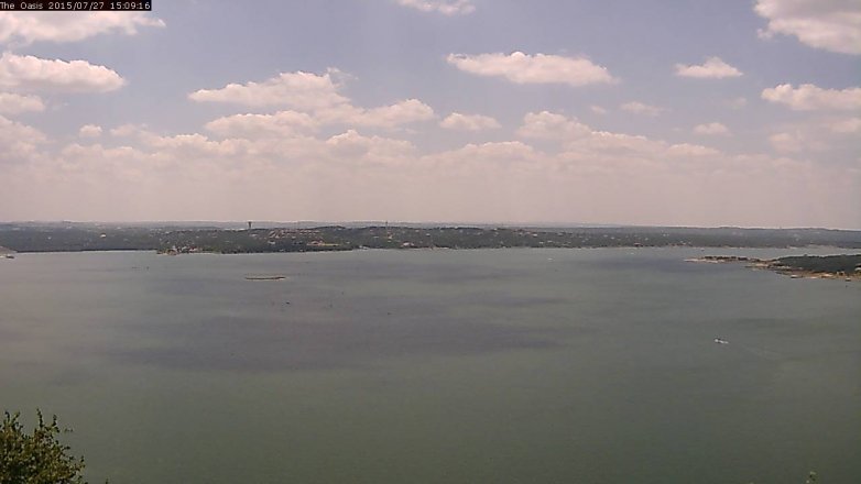 Lake Travis webcam, July 27, 2015 2:15 PM CT