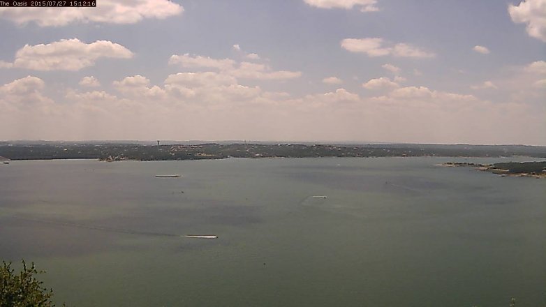 Lake Travis webcam, July 27, 2015 2:20 PM CT