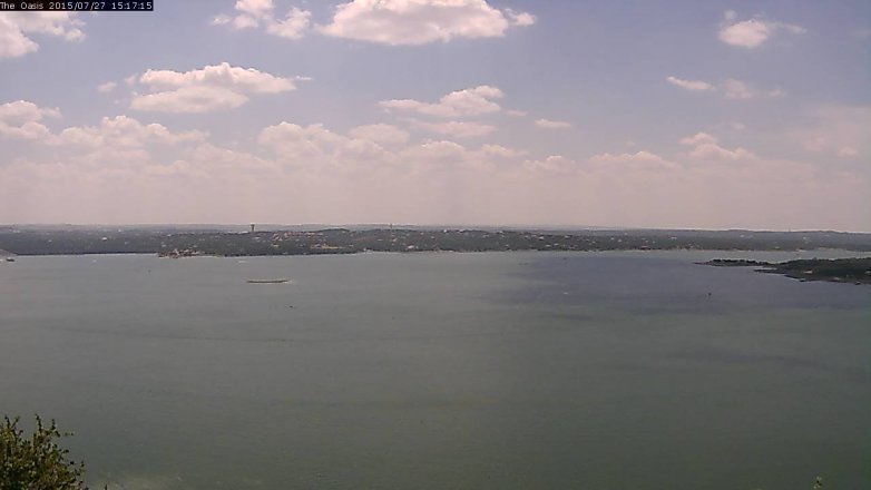 Lake Travis webcam, July 27, 2015 2:25 PM CT
