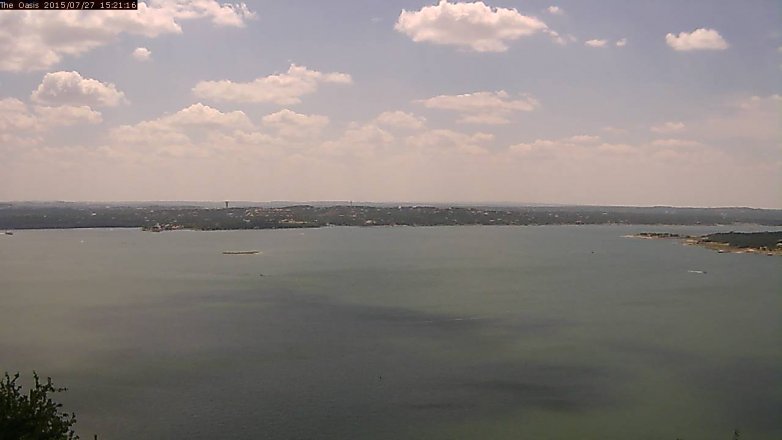 Lake Travis webcam, July 27, 2015 2:30 PM CT