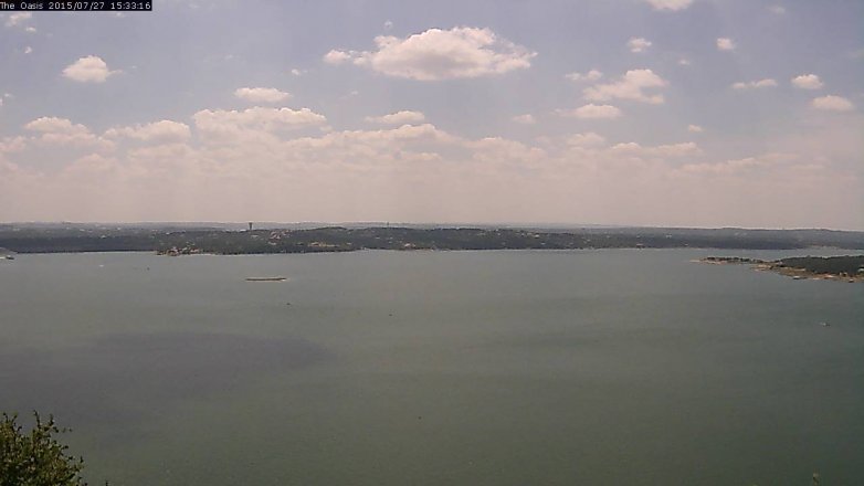 Lake Travis webcam, July 27, 2015 2:40 PM CT