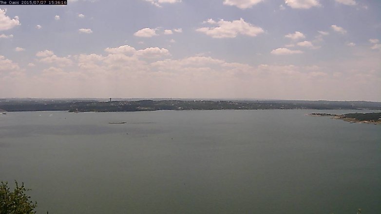 Lake Travis webcam, July 27, 2015 2:45 PM CT