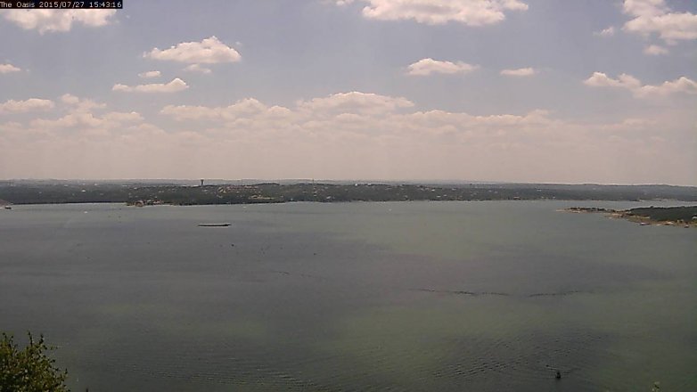 Lake Travis webcam, July 27, 2015 2:50 PM CT