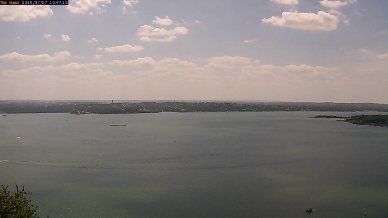 Lake Travis webcam, July 27, 2015 2:55 PM CT