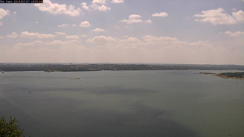 Lake Travis webcam, July 27, 2015 3:00 PM CT
