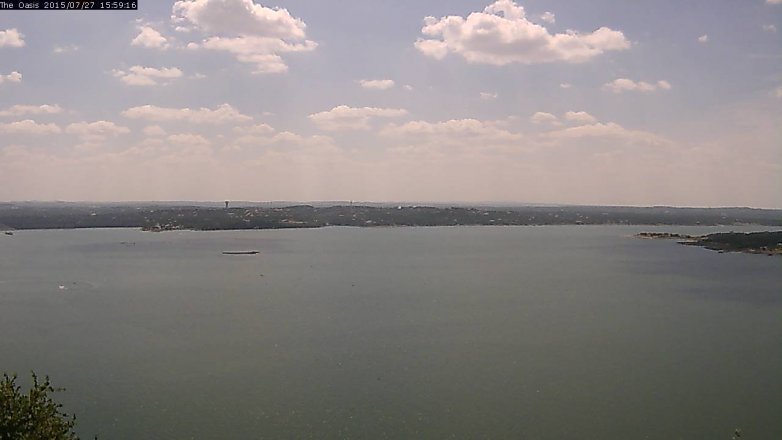 Lake Travis webcam, July 27, 2015 3:05 PM CT