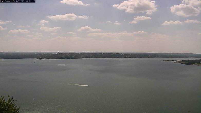 Lake Travis webcam, July 27, 2015 3:30 PM CT
