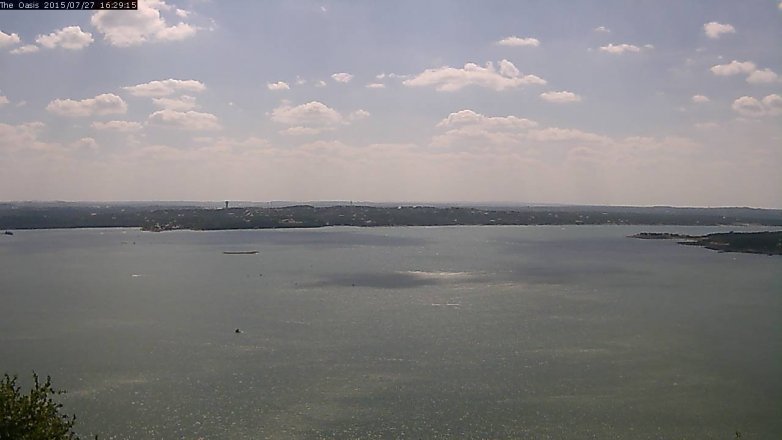 Lake Travis webcam, July 27, 2015 3:35 PM CT