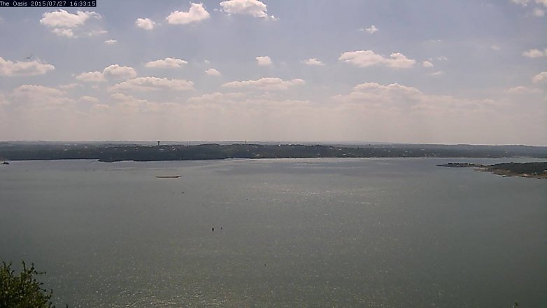 Lake Travis webcam, July 27, 2015 3:40 PM CT