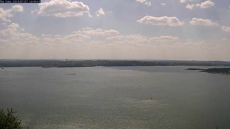 Lake Travis webcam, July 27, 2015 3:55 PM CT