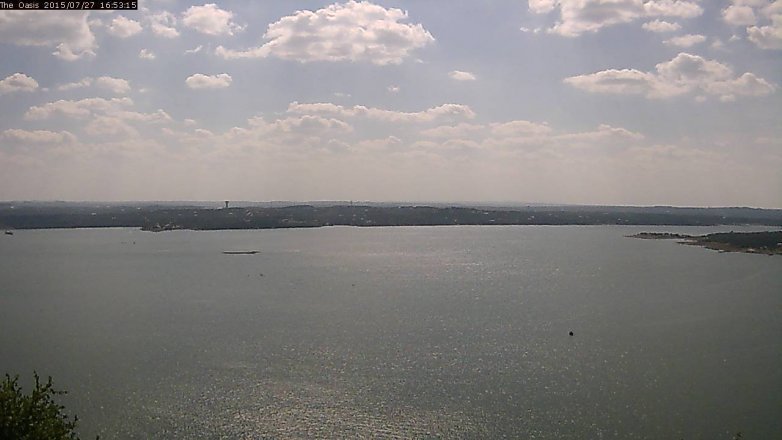 Lake Travis webcam, July 27, 2015 4:00 PM CT