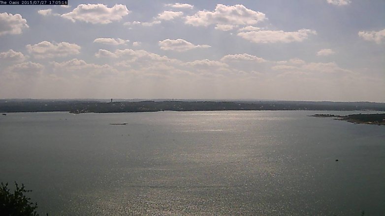 Lake Travis webcam, July 27, 2015 4:10 PM CT