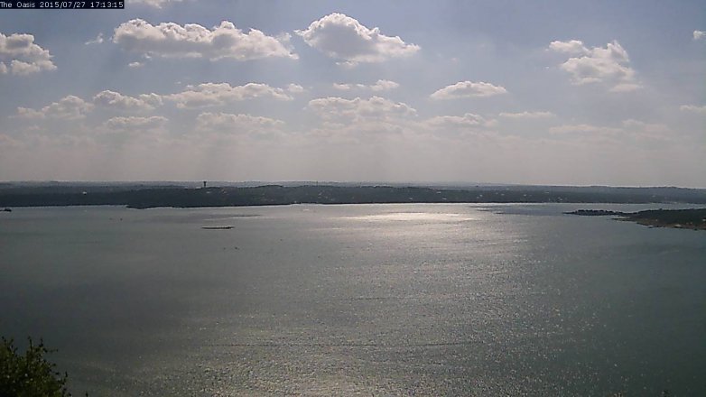 Lake Travis webcam, July 27, 2015 4:20 PM CT