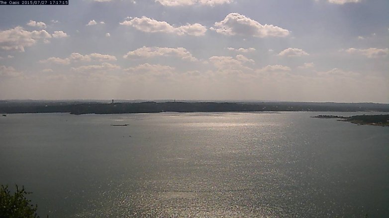 Lake Travis webcam, July 27, 2015 4:25 PM CT