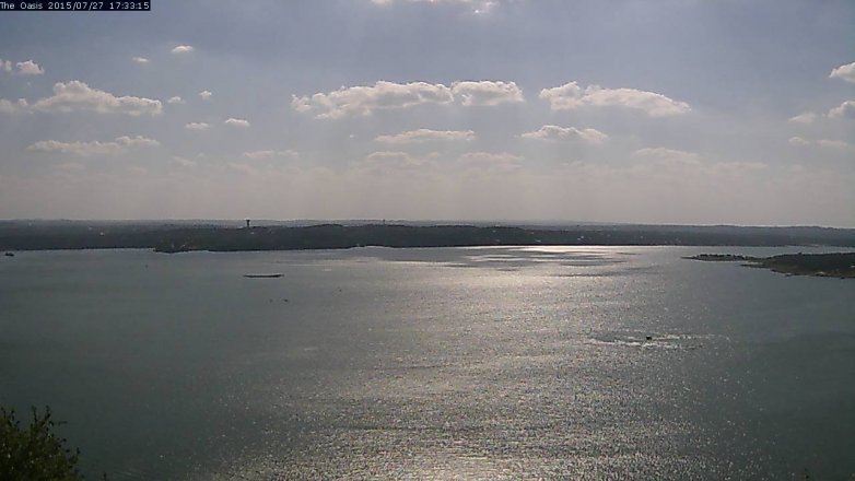 Lake Travis webcam, July 27, 2015 4:40 PM CT