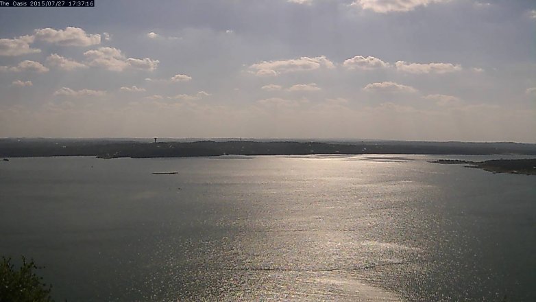 Lake Travis webcam, July 27, 2015 4:45 PM CT