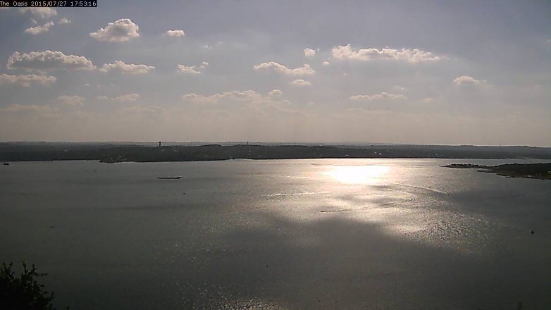 Lake Travis webcam, July 27, 2015 5:00 PM CT