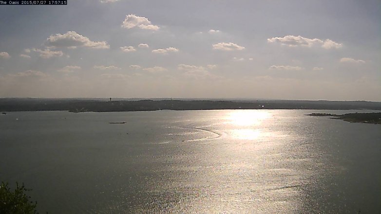 Lake Travis webcam, July 27, 2015 5:05 PM CT