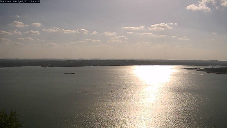 Lake Travis webcam, July 27, 2015 5:20 PM CT