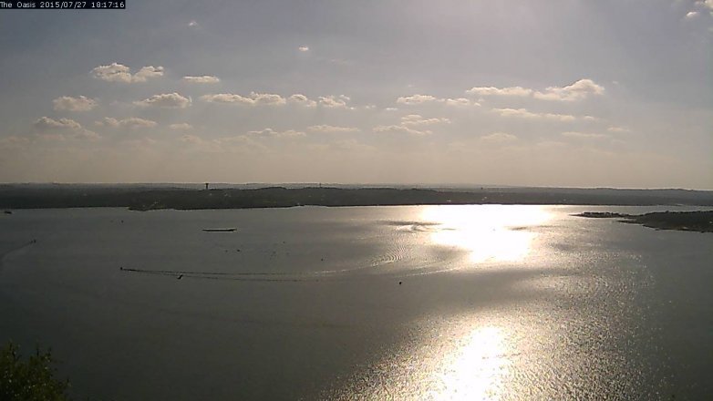 Lake Travis webcam, July 27, 2015 5:25 PM CT