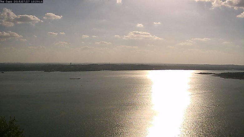 Lake Travis webcam, July 27, 2015 5:35 PM CT