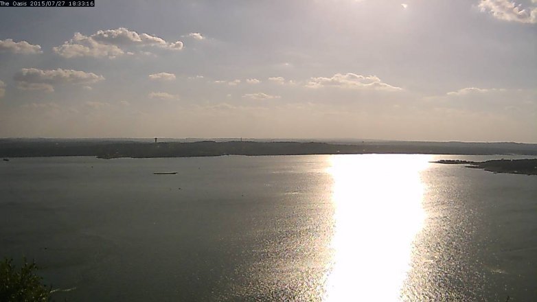 Lake Travis webcam, July 27, 2015 5:40 PM CT