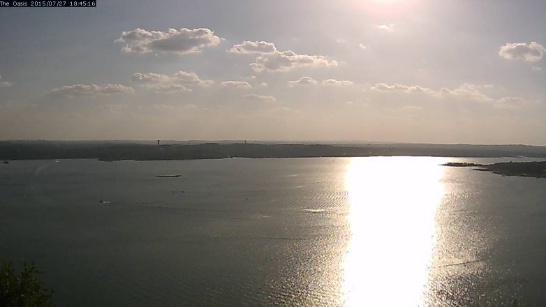 Lake Travis webcam, July 27, 2015 5:50 PM CT