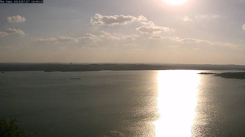 Lake Travis webcam, July 27, 2015 5:55 PM CT