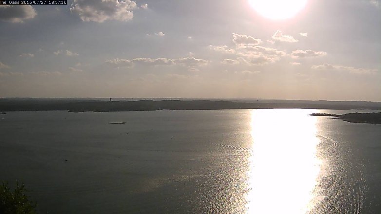 Lake Travis webcam, July 27, 2015 6:05 PM CT