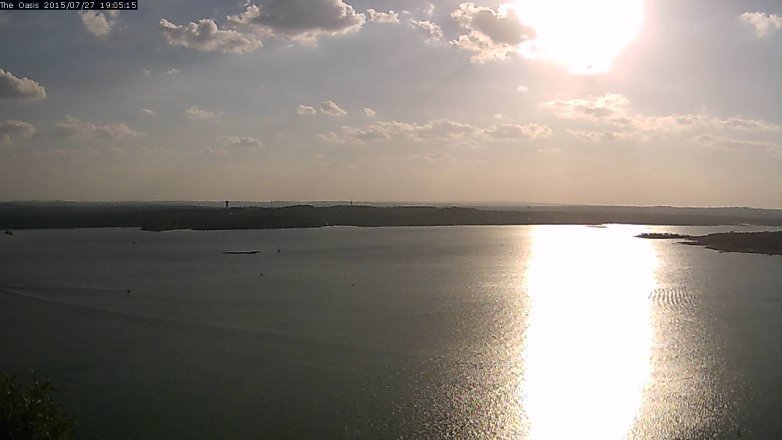 Lake Travis webcam, July 27, 2015 6:10 PM CT