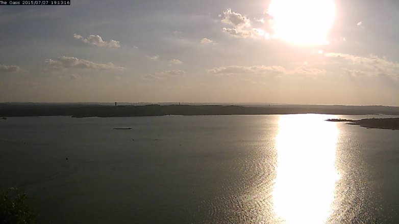 Lake Travis webcam, July 27, 2015 6:20 PM CT