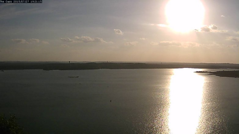 Lake Travis webcam, July 27, 2015 6:30 PM CT