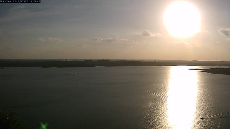 Lake Travis webcam, July 27, 2015 6:35 PM CT