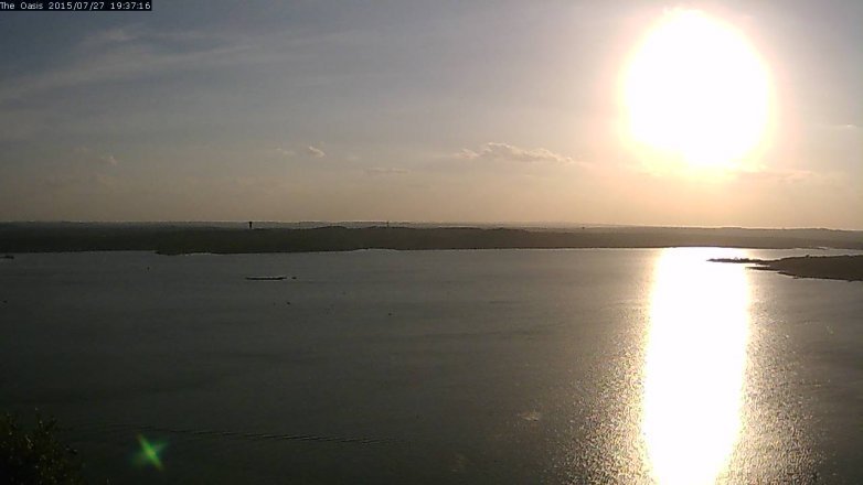 Lake Travis webcam, July 27, 2015 6:45 PM CT