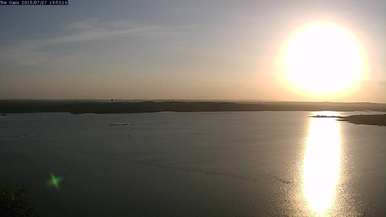 Lake Travis webcam, July 27, 2015 7:00 PM CT