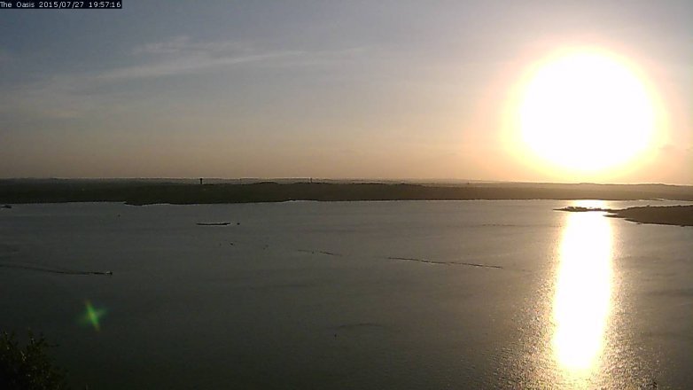 Lake Travis webcam, July 27, 2015 7:05 PM CT