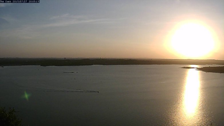 Lake Travis webcam, July 27, 2015 7:10 PM CT